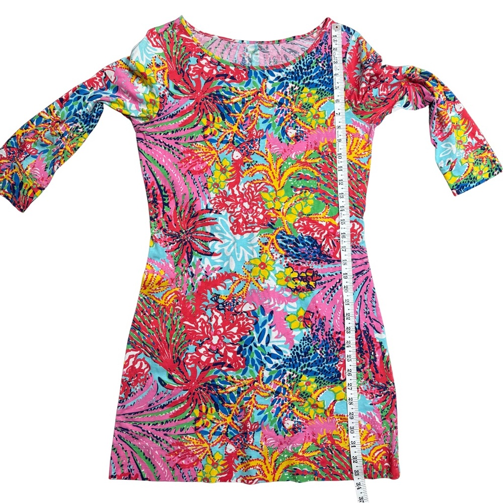 Lilly Pulitzer MEDIUM Pima Cotton Marlowe Dress Fishing for Compliments Bateau - Picture 5 of 7